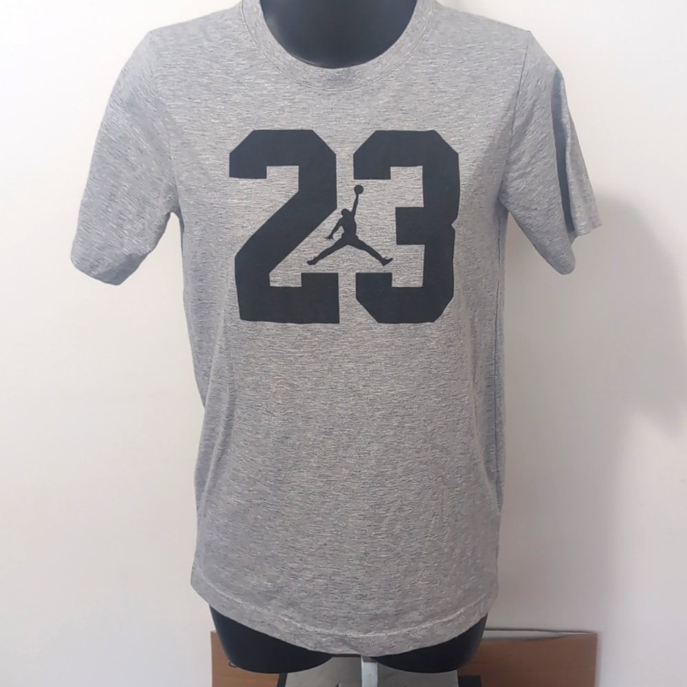 Air Jordan kids large age 10-13 grey with black